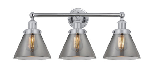 Cone - 3 Light - 26 inch - Polished Chrome - Bath Vanity Light (616-3W-PC-G43)