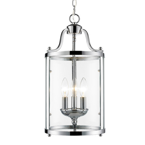 Payton 3 Light Foyer In Chrome With Clear Glass (1157-3P CH)