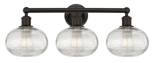 Ithaca - 3 Light - 26 inch - Oil Rubbed Bronze - Bath Vanity Light (616-3W-OB-G555-8CL)