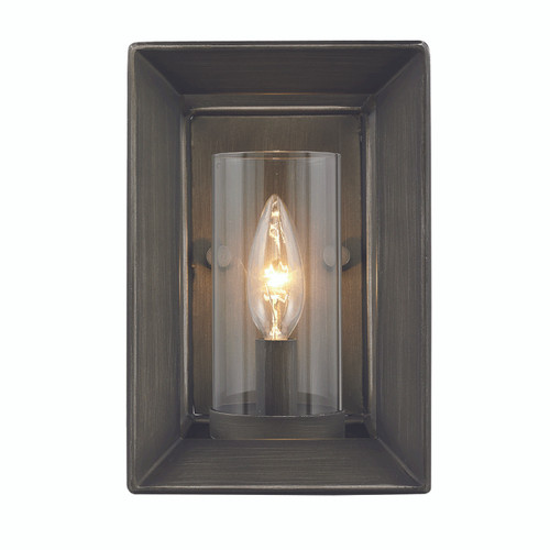 Smyth 1 Light Sconce In Gunmetal Bronze With Clear Glass (2073-1W GMT)