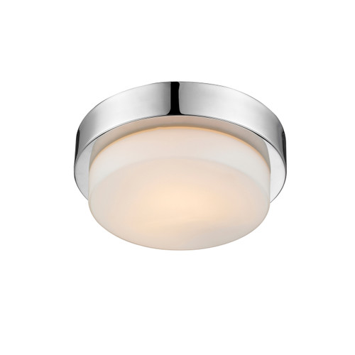 Multi-Family CH Flush Mount in Chrome with Opal Glass Shade (1270-09 CH)