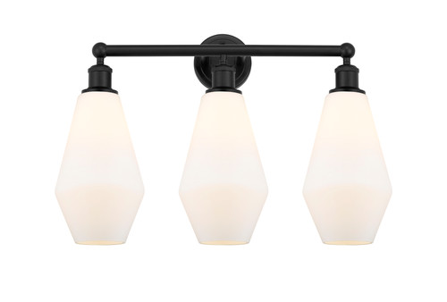 Cindyrella - 3 Light - 25 inch - Matte Black - Bath Vanity Light (616-3W-BK-G651-7)