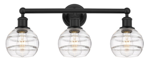 Rochester - 3 Light - 24 inch - Matte Black - Bath Vanity Light (616-3W-BK-G556-6CL)