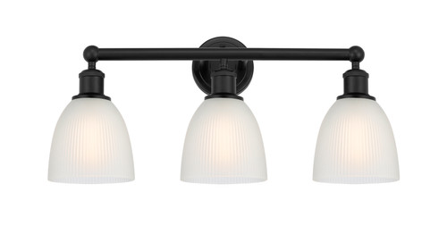 Castile - 3 Light - 24 inch - Matte Black - Bath Vanity Light (616-3W-BK-G381)