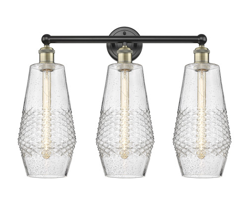 Windham - 3 Light - 25 inch - Black Antique Brass - Bath Vanity Light (616-3W-BAB-G684-7)