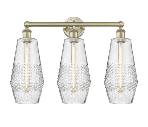 Windham - 3 Light - 25 inch - Antique Brass - Bath Vanity Light (616-3W-AB-G684-7)