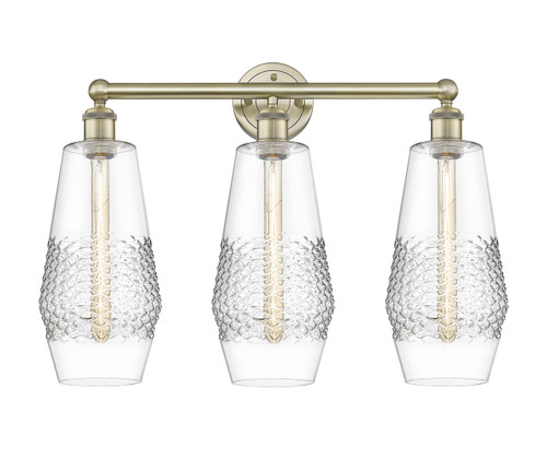 Windham - 3 Light - 25 inch - Antique Brass - Bath Vanity Light (616-3W-AB-G682-7)