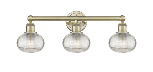 Ithaca - 3 Light - 24 inch - Antique Brass - Bath Vanity Light (616-3W-AB-G555-6CL)