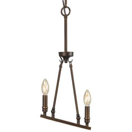 Garvin 2 Light Mini Pendant In Rubbed Bronze (2360-M1L RBZ)