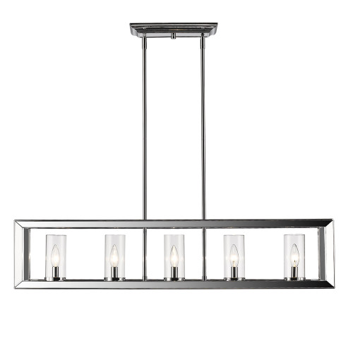 Smyth 5 Light Linear Pendant In Chrome With Clear Glass (2074-LP CH-CLR)