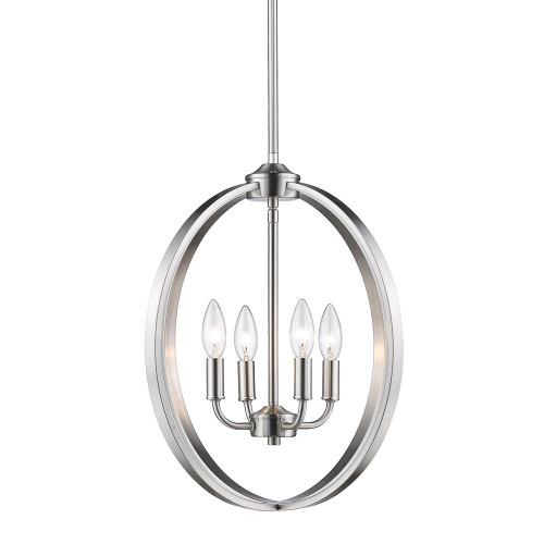 Colson 4 Light Mini Chandelier In Pewter (3167-4P PW)