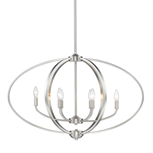 Colson 6 Light Linear Pendant In Pewter (3167-LP PW)