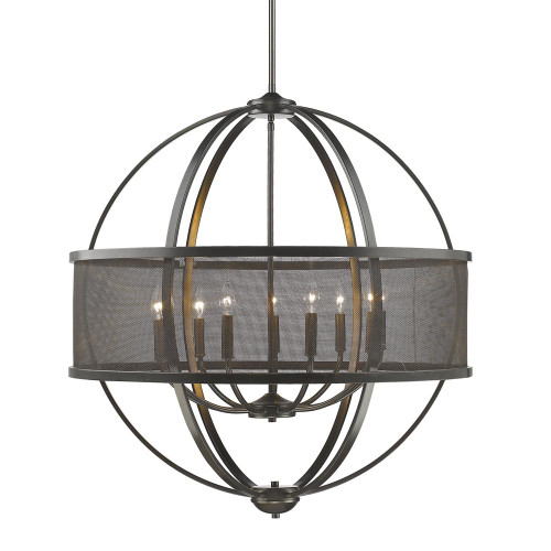 Colson 9 Light Chandelier In Etruscan Bronze W/ Matching Shade(s) (3167-9 EB-EB)