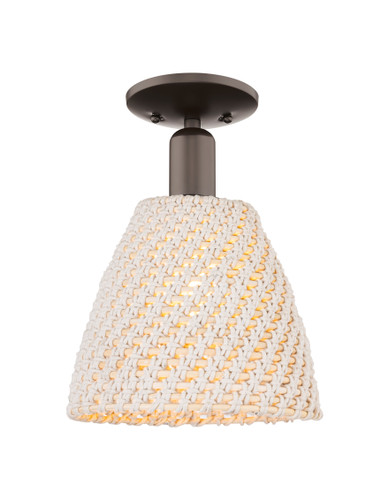 Bristol Natural - 1 Light - 6 inch - Oil Rubbed Bronze - Semi-Flush Mount (716-1C-OB-NBD-9-NAT)