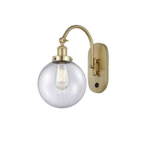 Beacon - 1 Light - 8 inch - Satin Gold - Sconce (918-1W-SG-G204-8)