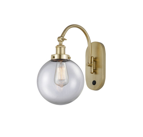 Beacon - 1 Light - 8 inch - Satin Gold - Sconce (918-1W-SG-G202-8)