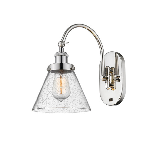 Cone - 1 Light - 8 inch - Polished Nickel - Sconce (918-1W-PN-G44-LED)