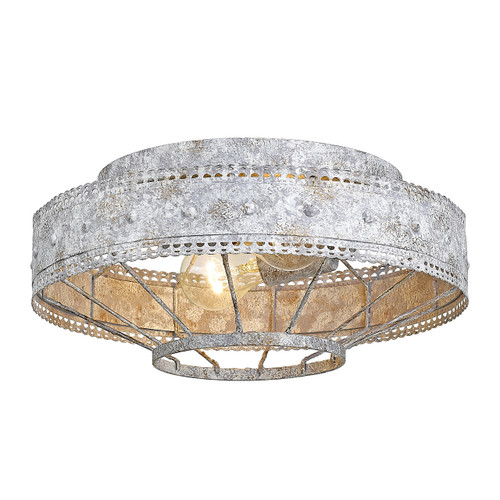 Ferris 2 Light Flush Mount In Oyster (7856-FM OY)