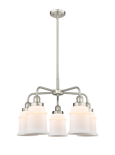 Canton - 5 Light - 25 inch - Satin Nickel - Chandelier (916-5CR-SN-G181)