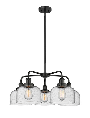 Cone - 5 Light - 26 inch - Matte Black - Chandelier (916-5CR-BK-G74)