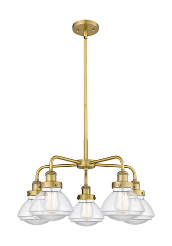 Olean - 5 Light - 25 inch - Brushed Brass - Chandelier (916-5CR-BB-G322)