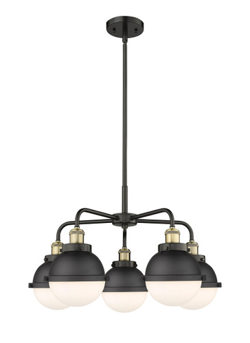 Ballston Urban - 5 Light - 26 inch - Black Antique Brass - Chandelier (916-5CR-BAB-HFS-61-BK)
