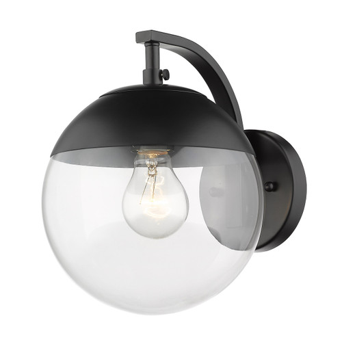 Dixon 1 Light Sconce In Matte Black With Clear Glass (3219-1W BLK-BLK)