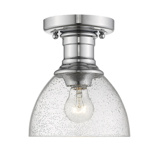 Hines 1 Light Semi-flush In Chrome With Seeded Glass (3118-SF CH-SD)