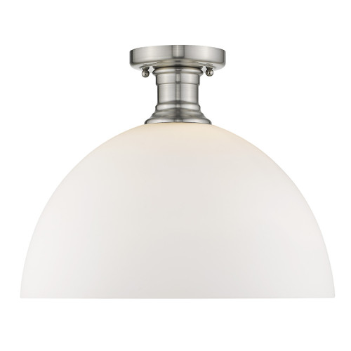 Hines 1 Light Semi-flush In Pewter With Opal Glass (3118-SF14 PW-OP)