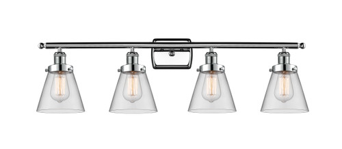 Cone - 4 Light - 36 inch - Polished Chrome - Bath Vanity Light (916-4W-PC-G62-LED)