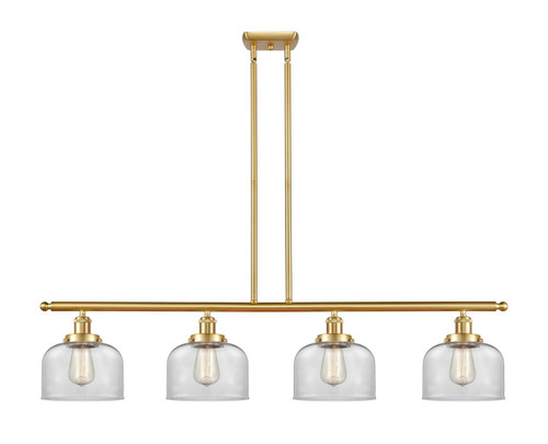 Bell - 4 Light - 48 inch - Satin Gold - Stem Hung - Island Light (916-4I-SG-G72)