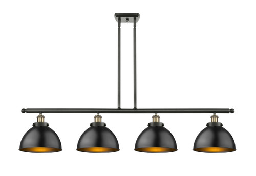 Derby - 4 Light - 48 inch - Black Antique Brass - Stem Hung - Island Light (916-4I-BAB-MFD-10-BK-LED)