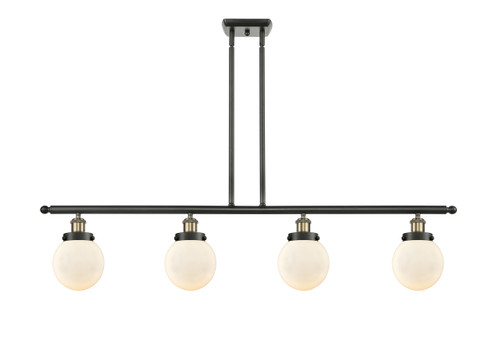 Beacon - 4 Light - 48 inch - Black Antique Brass - Stem Hung - Island Light (916-4I-BAB-G201-6-LED)