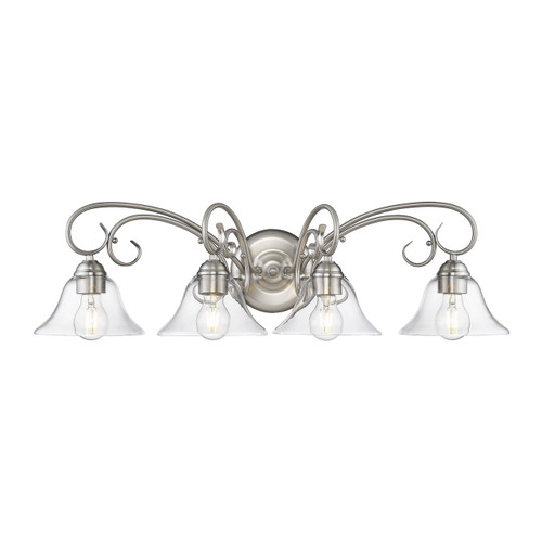 Homestead 4 Light Vanity In Pewter With Clear Glass (8606-BA4 PW-CLR)