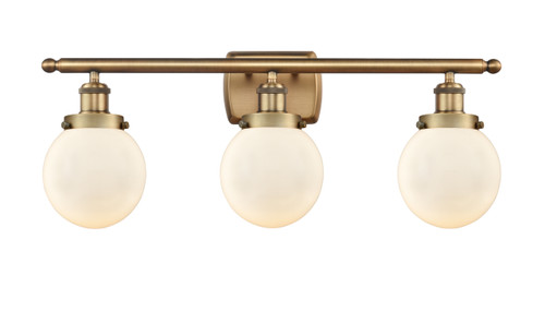 Beacon - 3 Light - 26 inch - Brushed Brass - Bath Vanity Light (916-3W-BB-G201-6)
