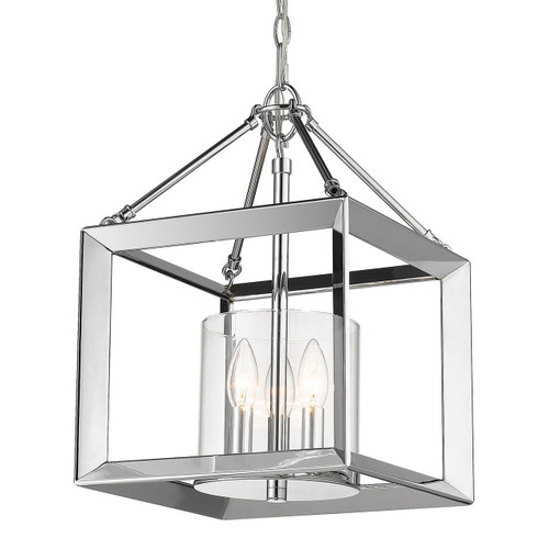 Smyth 3 Light Pendant In Chrome With Clear Glass (2074-M3 CH-CLR)