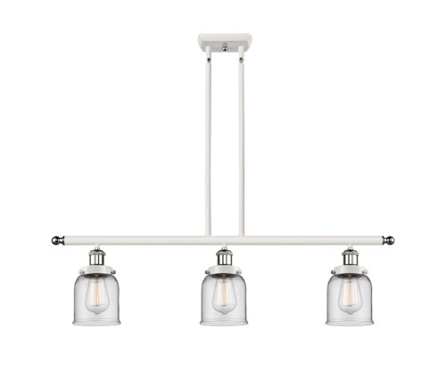 Bell - 3 Light - 36 inch - White Polished Chrome - Stem Hung - Island Light (916-3I-WPC-G52)