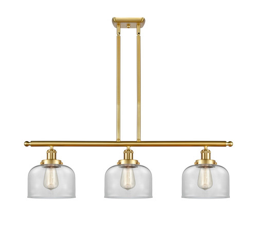 Bell - 3 Light - 36 inch - Satin Gold - Stem Hung - Island Light (916-3I-SG-G72)