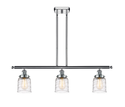 Bell - 3 Light - 36 inch - Polished Chrome - Stem Hung - Island Light (916-3I-PC-G513)