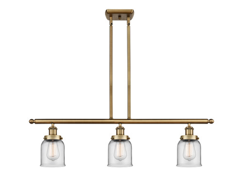Bell - 3 Light - 36 inch - Brushed Brass - Stem Hung - Island Light (916-3I-BB-G52-LED)