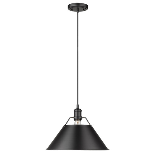 Orwell 1 Light Pendant In Matte Black With Matte Black Shade(s) (3306-L BLK-BLK)