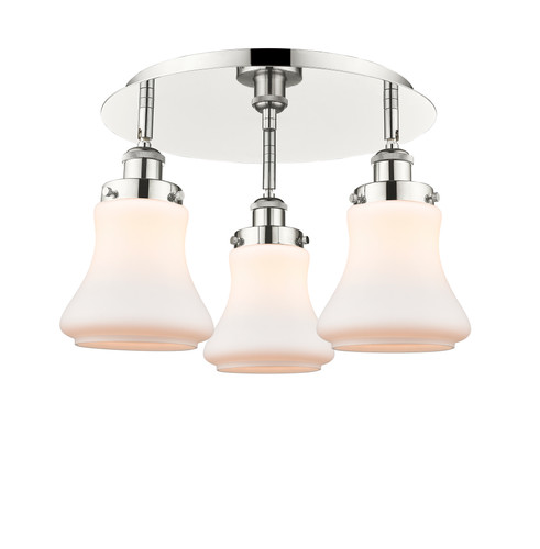 Bellmont - 3 Light - 18 inch - Polished Nickel - Flush Mount (916-3C-PN-G191)
