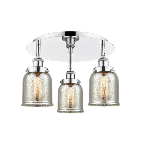 Cone - 3 Light - 17 inch - Polished Chrome - Flush Mount (916-3C-PC-G58)
