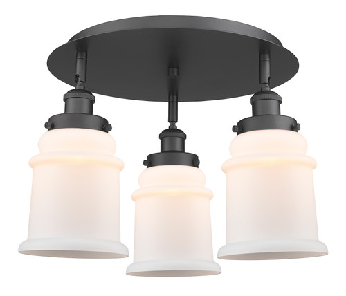 Canton - 3 Light - 18 inch - Matte Black - Flush Mount (916-3C-BK-G181)