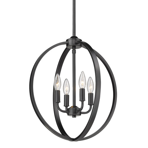 Colson 4 Light Mini Chandelier In Matte Black (3167-4P BLK)