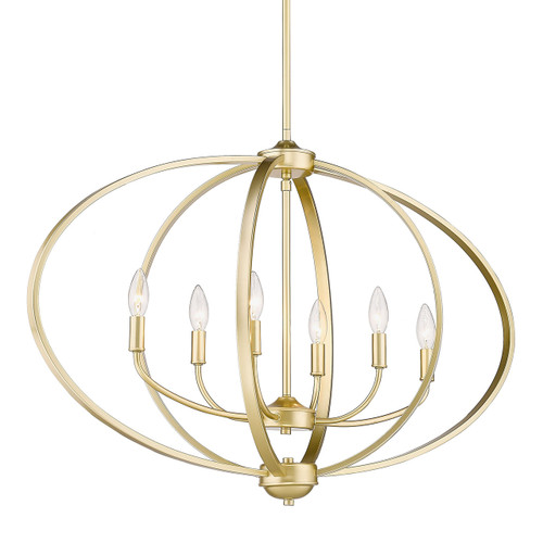 Colson 6 Light Linear Pendant In Olympic Gold (3167-LP OG)