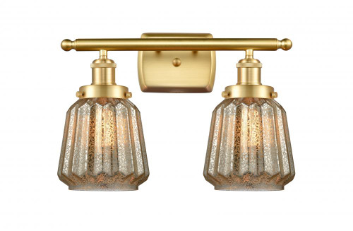 Chatham - 2 Light - 16 inch - Satin Gold - Bath Vanity Light (916-2W-SG-G146)