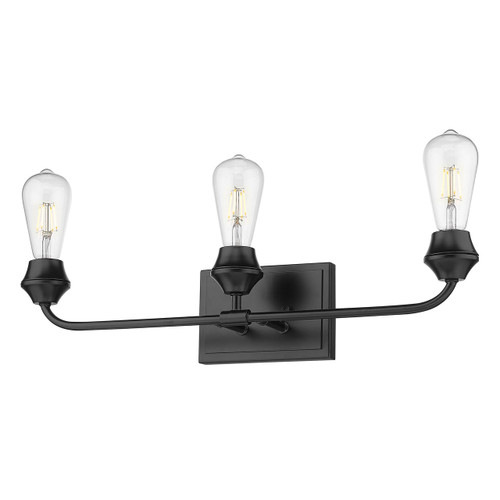 Ormond 3 Light Vanity In Matte Black (2120-BA3 BLK)