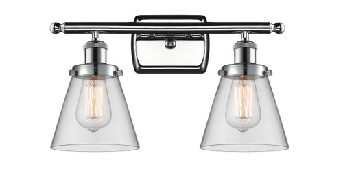 Cone - 2 Light - 16 inch - Polished Chrome - Bath Vanity Light (916-2W-PC-G62)