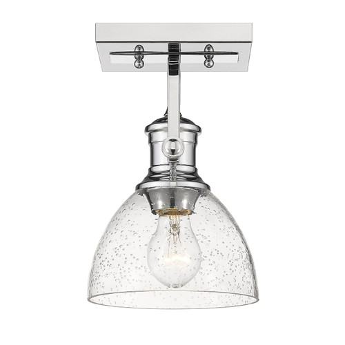 Hines 1 Light Semi-flush In Chrome With Seeded Glass (3118-1SF CH-SD)